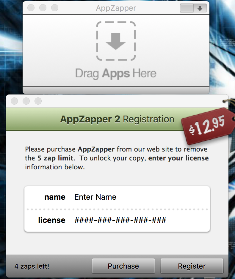 AppZapper nag screen