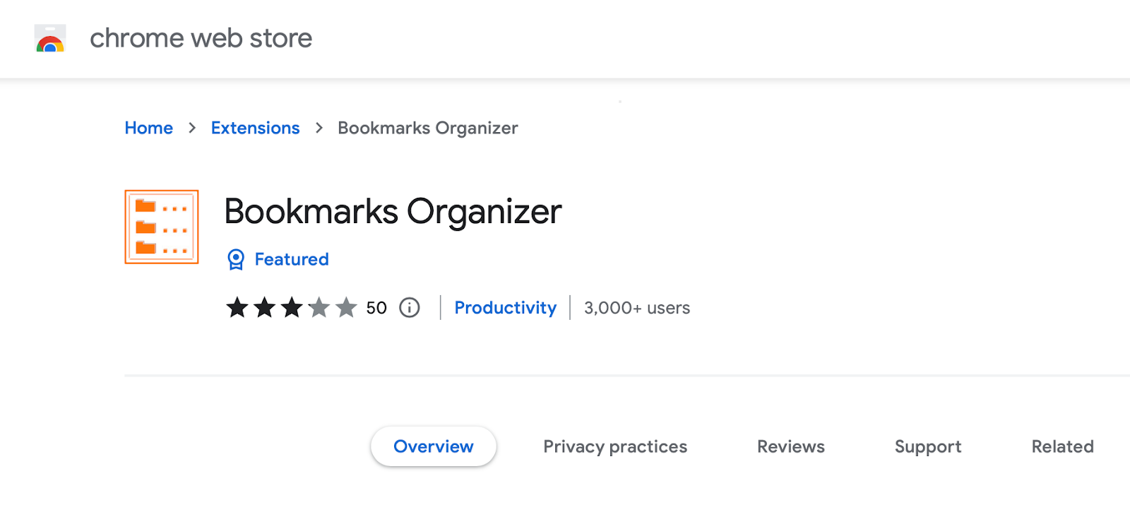 Bookmarks Organizer Chrome Featured